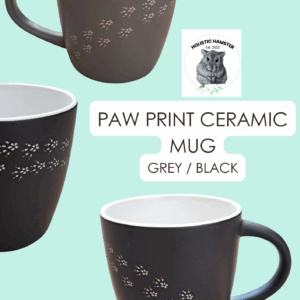 Paw print ceramic mug